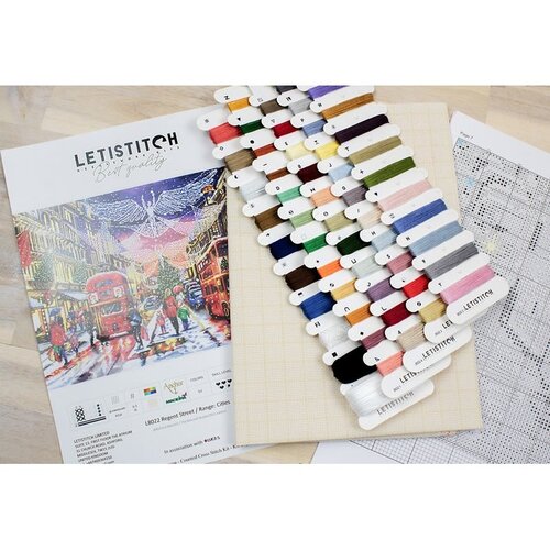 Leti Stitch Leti Stitch borduurpakket Regent Street 32 x 44 cm