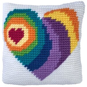 Needleart Borduurpakket Kussen Voorbedrukt Wishing Heart ca. 20.8 x 20.8 cm
