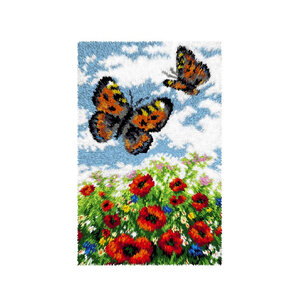Orchidea Voorbedrukt smyrna knoopkleed Meadow with Butterflies 50 x 74.5 cm