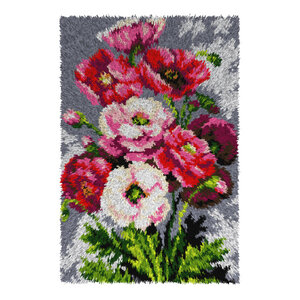 Orchidea Voorbedrukt smyrna knoopkleed Klaprozen 50 x 74.5 cm