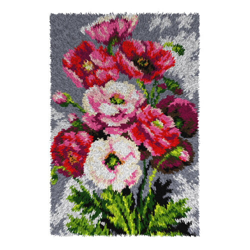 Orchidea Voorbedrukt smyrna knoopkleed Klaprozen 50 x 74.5 cm Orchidea Voorbedrukt smyrna knoopkleed Klaprozen 50 x 74.5 cm