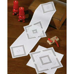 Permin Hardanger Borduurpakket Tafelloper Hardanger 75-5652