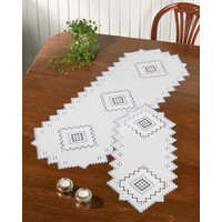 Hardanger Borduurpakket Tafelloper Grey 75-7828