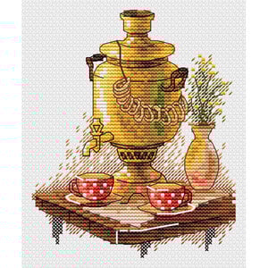 MP Studia MP Studia Borduurpakket Tea party 13 x 11 cm