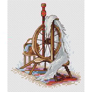 MP Studia MP Studia Borduurpakket Spinning wheel 13 x 11 cm