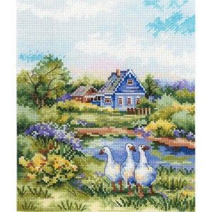 MP Studia MP Studia Borduurpakket Summer in the village 20 x 16 cm