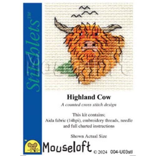 Mouseloft Mouseloft Borduurpakket Highland Cow