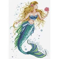 Voorbedrukt borduurpakket Mermaid Wish