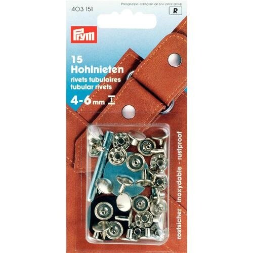 Prym Prym Holle nieten materiaaldikte 4-6mm zilver
