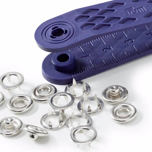 Prym Prym Naaivrijdrukknoop jersey tandring 10 mm zilver