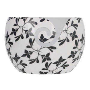 Scheepjeswol Yarn bowl Black Leaf onbreekbaar 15 x 10 cm