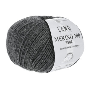 Lang Yarns Lang Yarns Merino 200 bebe nr 405 Grijs Lang Yarns Lang Yarns Merino 200 bebe nr 405 Grijs