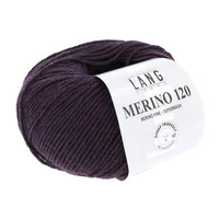 Lang Yarns Merino 120 50 gram  nr 380 Aubergine Chante Claire