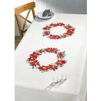 Permin Borduurpakket Tafelkleed Kerststerren 22-220