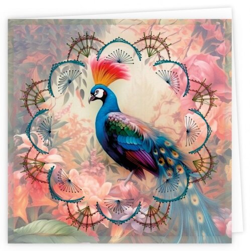 Hobbydots Stitch and Do Cards 14 Berries Beauties Peacock