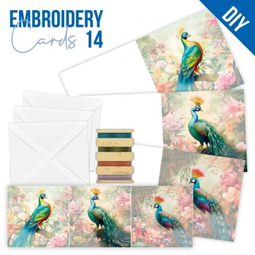Hobbydots Stitch and Do Cards 14 Berries Beauties Peacock Hobbydots Stitch and Do Cards 14 Berries Beauties Peacock