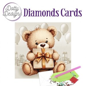 Dotty Designs   Diamond Painting Kaart Teddy 1