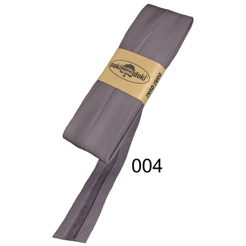 Oakidoki Biaisband katoen 20 mm 5 meter Grijs 004 Oakidoki Biaisband katoen 20 mm 5 meter Grijs 004