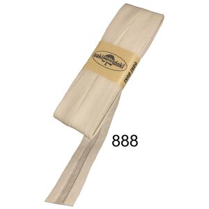 Oakidoki Biaisband katoen 20 mm 5 meter Beige 888