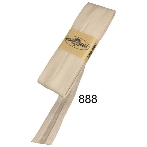 Oakidoki Biaisband katoen 20 mm 5 meter Beige 888 Oakidoki Biaisband katoen 20 mm 5 meter Beige 888