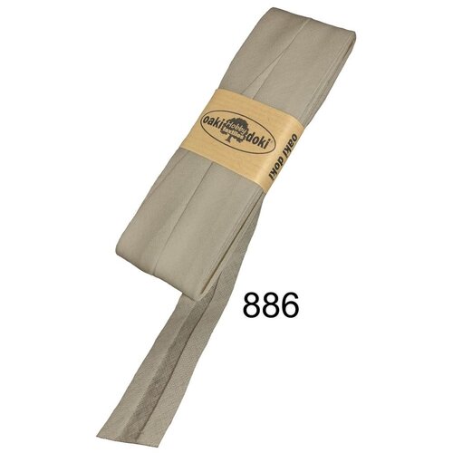 Oakidoki Biaisband katoen 20 mm 5 meter Zand 886 Oakidoki Biaisband katoen 20 mm 5 meter Zand 886
