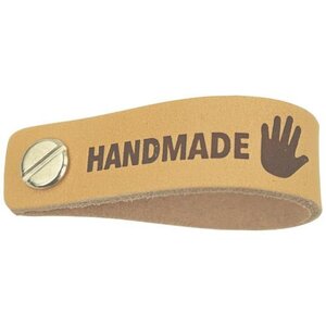 Durable Leren Label Hande Made