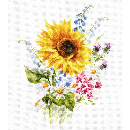 Alisa Alisa borduurpakket Boeket met Zonnebloemen S2-49 Alisa Alisa borduurpakket Boeket met Zonnebloemen S2-49