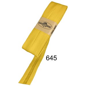 Oakidoki Biaisband katoen 20 mm 5 meter Donkergeel 645 Oakidoki Biaisband katoen 20 mm 5 meter Donkergeel 645