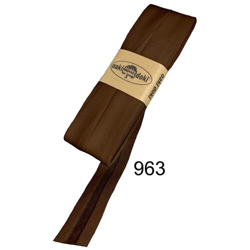 Oakidoki Biaisband katoen 20 mm 5 meter Bruin 963 Oakidoki Biaisband katoen 20 mm 5 meter Bruin 963