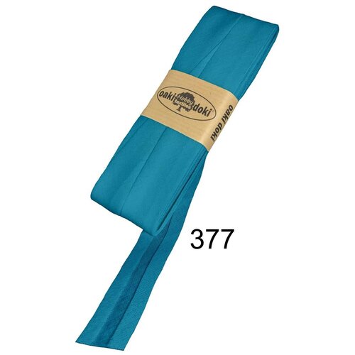 Oakidoki Biaisband katoen 20 mm 5 meter Petrolgroen 377 Oakidoki Biaisband katoen 20 mm 5 meter Petrolgroen 377