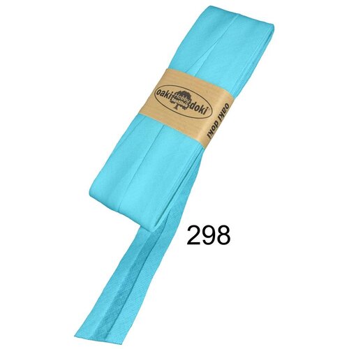 Oakidoki Biaisband katoen 20 mm 5 meter Lichtblauw 298 Oakidoki Biaisband katoen 20 mm 5 meter Lichtblauw 298