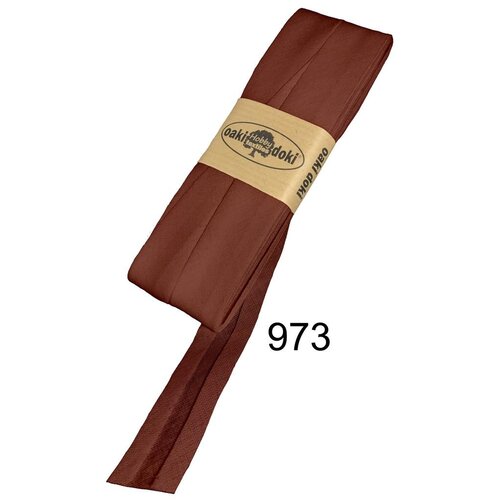 Oakidoki Biaisband katoen 20 mm 5 meter Bruin 973 Oakidoki Biaisband katoen 20 mm 5 meter Bruin 973