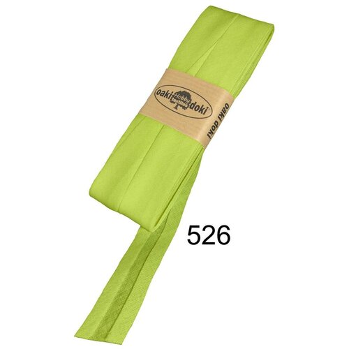Oakidoki Biaisband katoen 20 mm 5 meter Lichtgroen 526 Oakidoki Biaisband katoen 20 mm 5 meter Lichtgroen 526