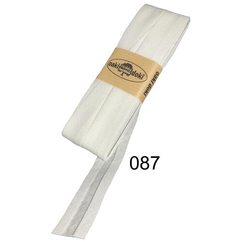 Oakidoki Biaisband katoen 20 mm 5 meter Creme 087 Oakidoki Biaisband katoen 20 mm 5 meter Creme 087