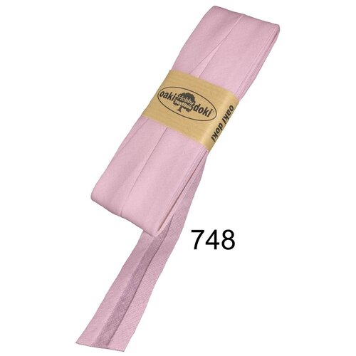Oakidoki Biaisband katoen 20 mm 5 meter Roze 748 Oakidoki Biaisband katoen 20 mm 5 meter Roze 748