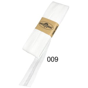 Oakidoki Biaisband katoen 20 mm x 5 meter Wit 009