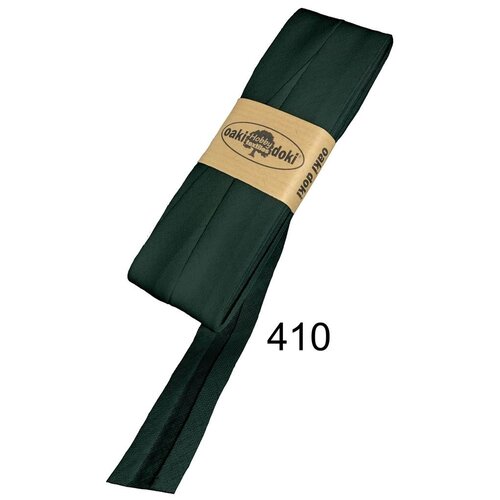 Oakidoki Biaisband katoen 20 mm 5 meter Donkergroen 410 Oakidoki Biaisband katoen 20 mm 5 meter Donkergroen 410