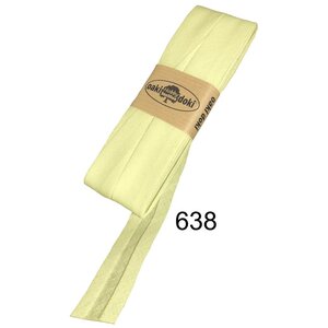 Oakidoki Biaisband katoen 20 mm 5 meter Lichtgeel 638 Oakidoki Biaisband katoen 20 mm 5 meter Lichtgeel 638