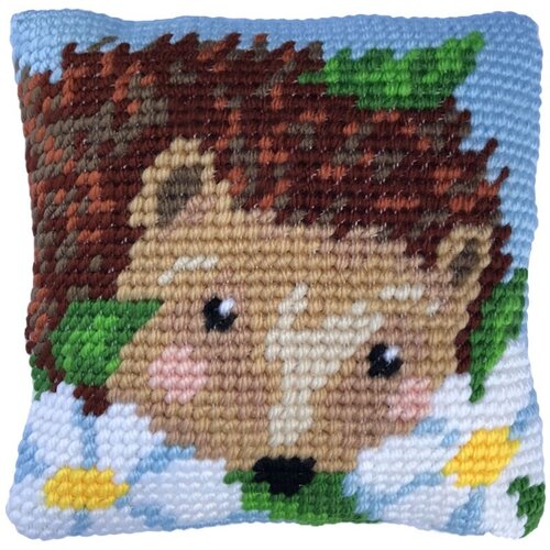Needleart Borduurpakket Kussen Voorbedrukt Daisy Hedgehog Needleart Borduurpakket Kussen Voorbedrukt Daisy Hedgehog