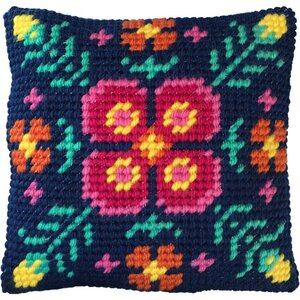 Needleart Borduurpakket Kussen Voorbedrukt  Fern Mandala