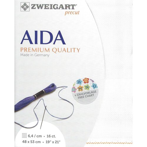 Zweigart Zweigart Precut Aida Borduurstof 6.4 st. per cm 48 x 53 cm