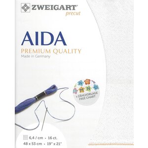 Zweigart Zweigart Precut Aida Borduurstof 6.4 st. per cm 48 x 53 cm
