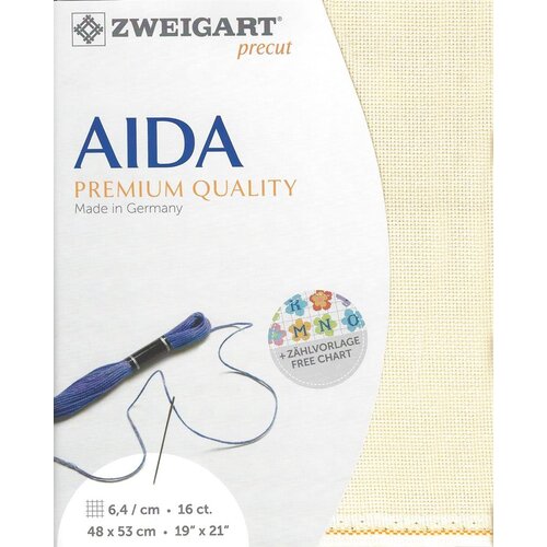 Zweigart Zweigart Precut Aida Borduurstof 6.4 st. per cm 48 x 53 cm