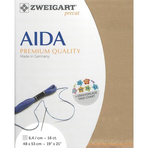Zweigart Zweigart Precut Aida Borduurstof 6.4 st. per cm 48 x 53 cm