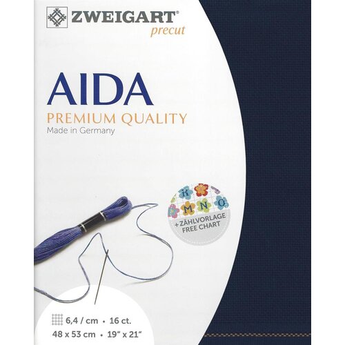 Zweigart Zweigart Precut Aida Borduurstof 6.4 st. per cm 48 x 53 cm