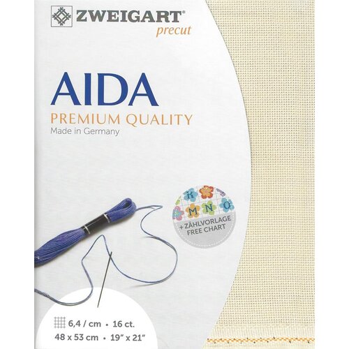 Zweigart Zweigart Precut Aida Borduurstof 6.4 st. per cm 48 x 53 cm