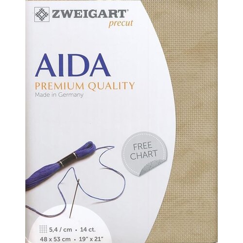 Zweigart Zweigart Precut Aida Borduurstof 6.4 st. per cm 48 x 53 cm