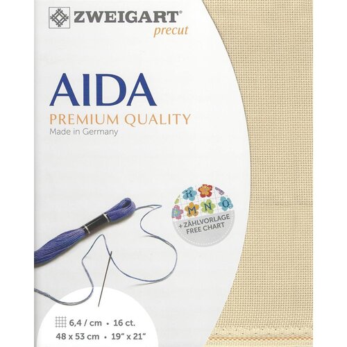 Zweigart Zweigart Precut Aida Borduurstof 6.4 st. per cm 48 x 53 cm