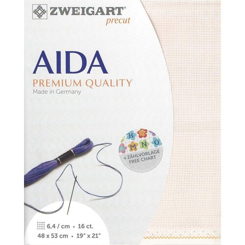 Zweigart Zweigart Precut Aida Borduurstof 6.4 st. per cm 48 x 53 cm