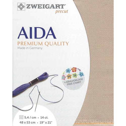 Zweigart Zweigart Precut Stern Aida Borduurstof 5.4 st. per cm 48 x 53 cm